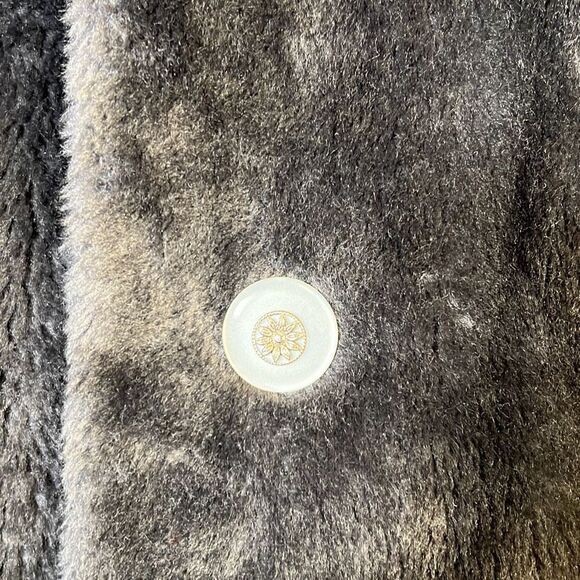 Kerrybrooke Odyna vintage retro faux fur 2 button jacket with hood - Picture 3 of 9